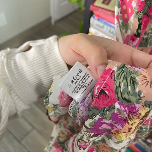 Auguste The Label Floral Pattern Mini Dress Boho Size 4 Colorful Pink Spring - Picture 10 of 11